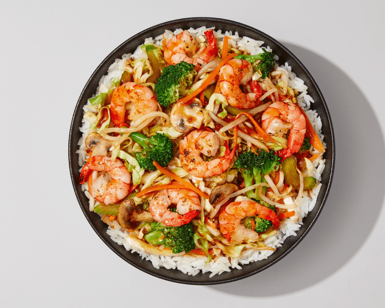 Shrimp Teppanyaki with Rice