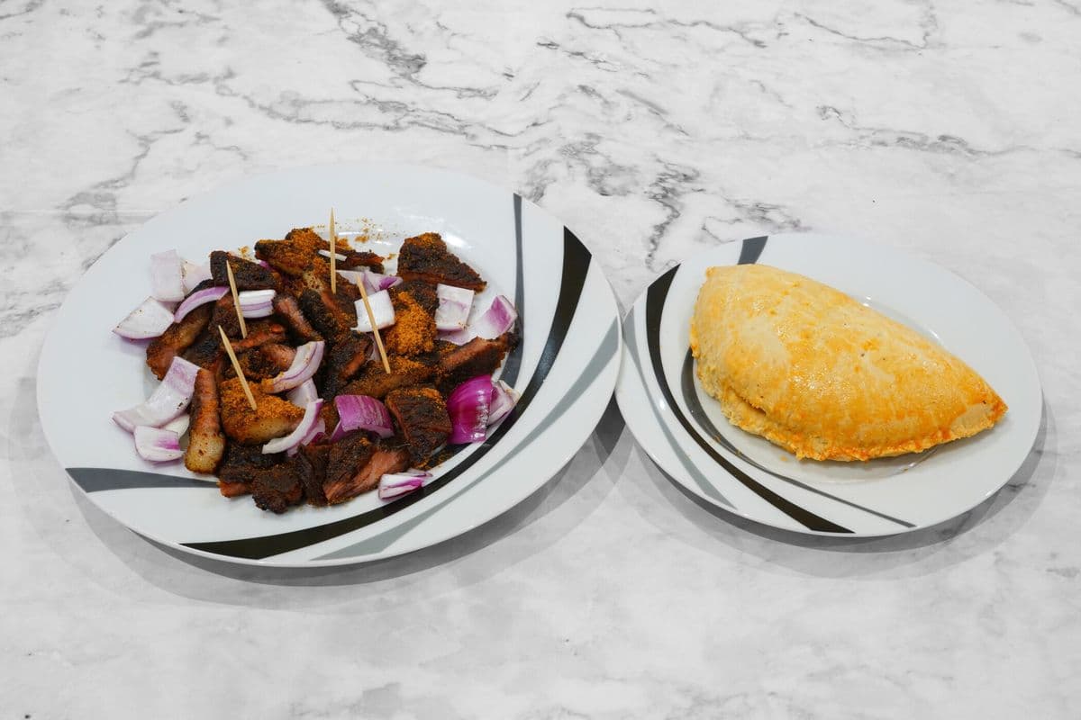 Beef Suya (Brisket) Combo (One Side + One Drink)