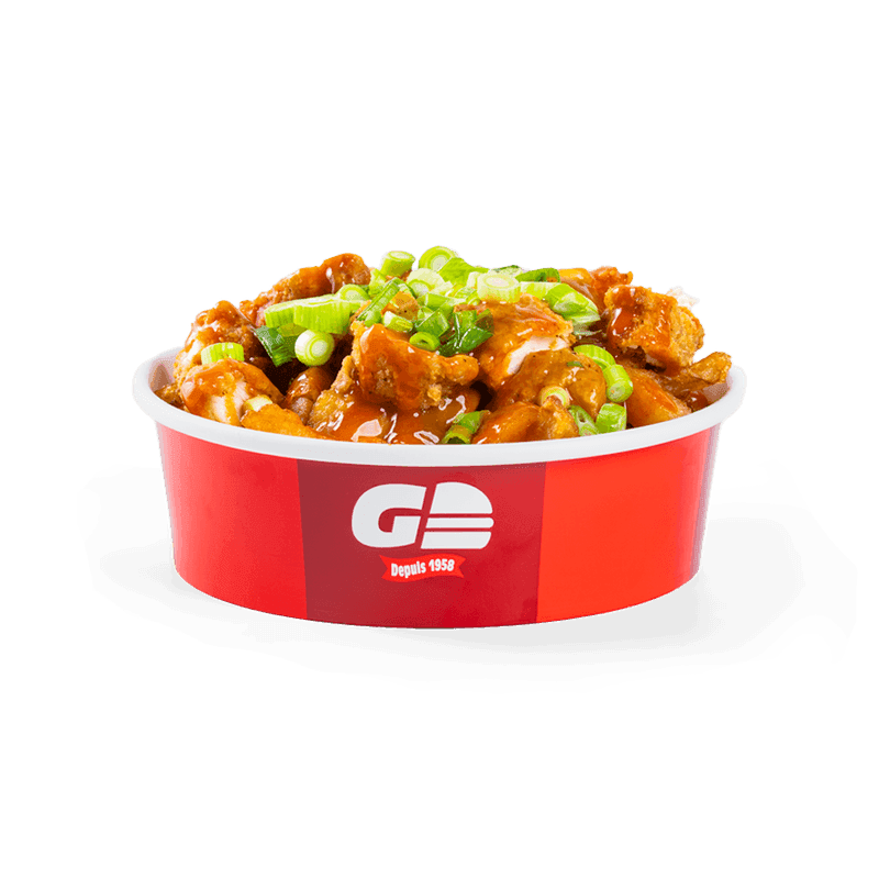 Frite sauce poulet buffalo / Fries with Buffalo Chicken Sauce