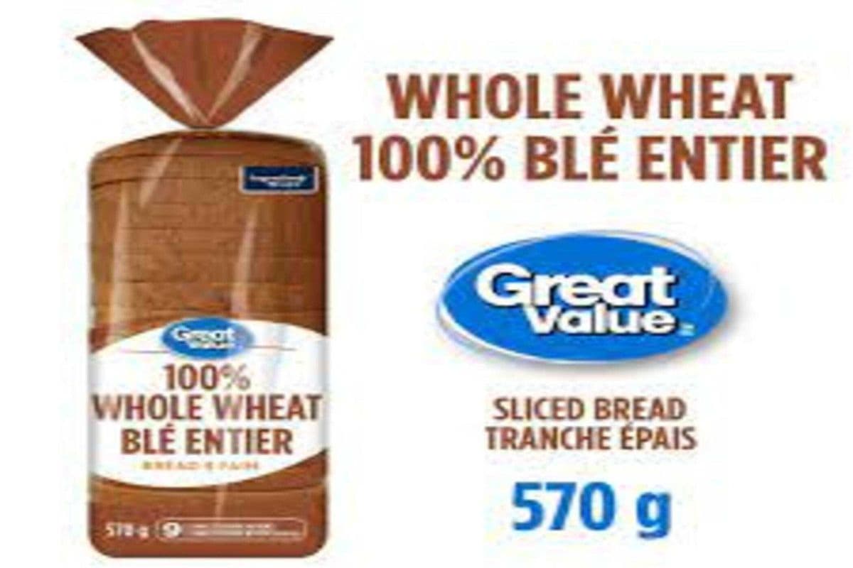 Great Value Whole Wheat Bread (570g)