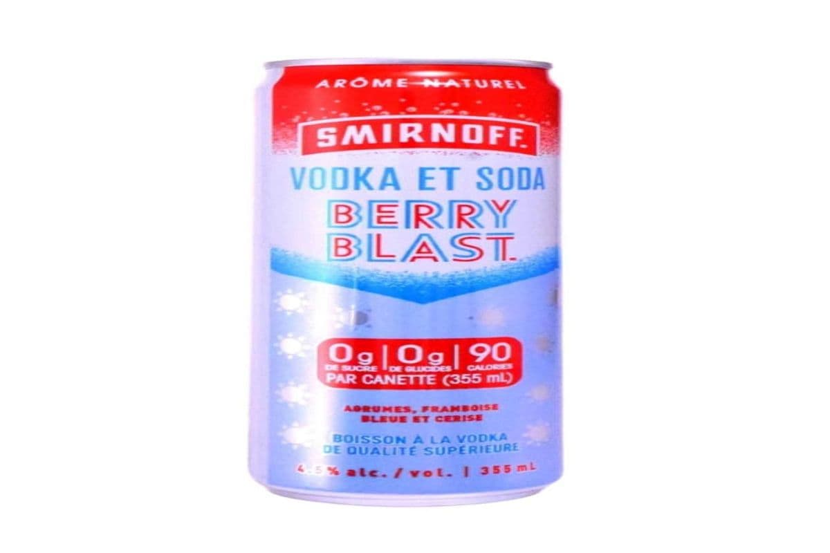 SMIRNOFF VODKA & SODA BERRY BLAST (ZERO SUGAR) 6 CANS (1 x 6 CANS)
