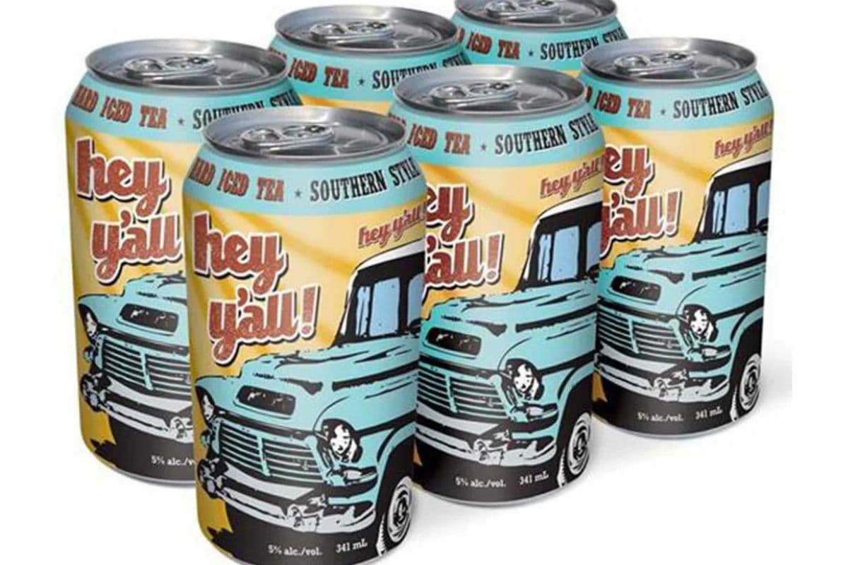 Hey Y'all Southern Style Hard Iced Tea (6 x 341 ml Cans)