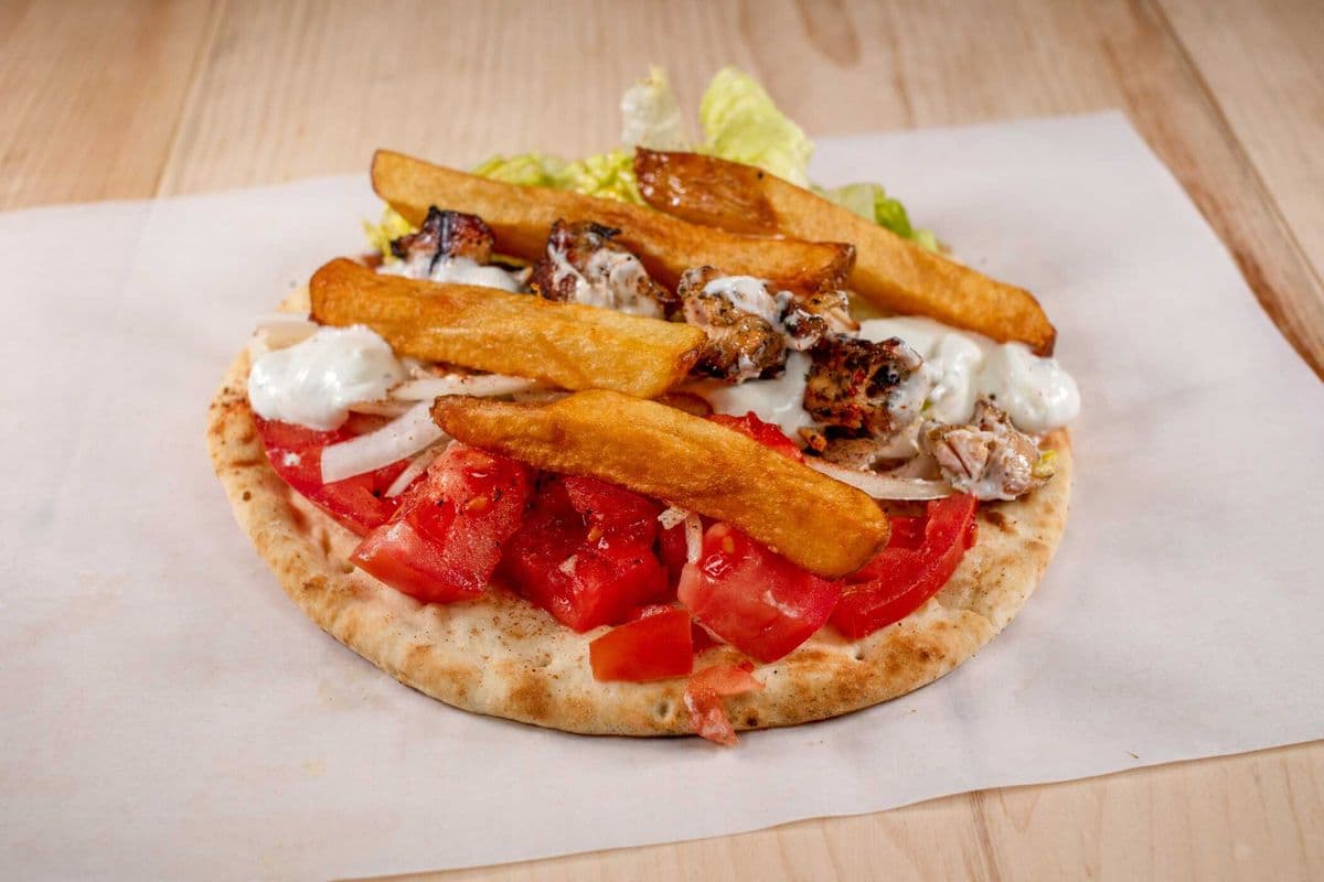 Santorini Chicken Souvlaki wrap