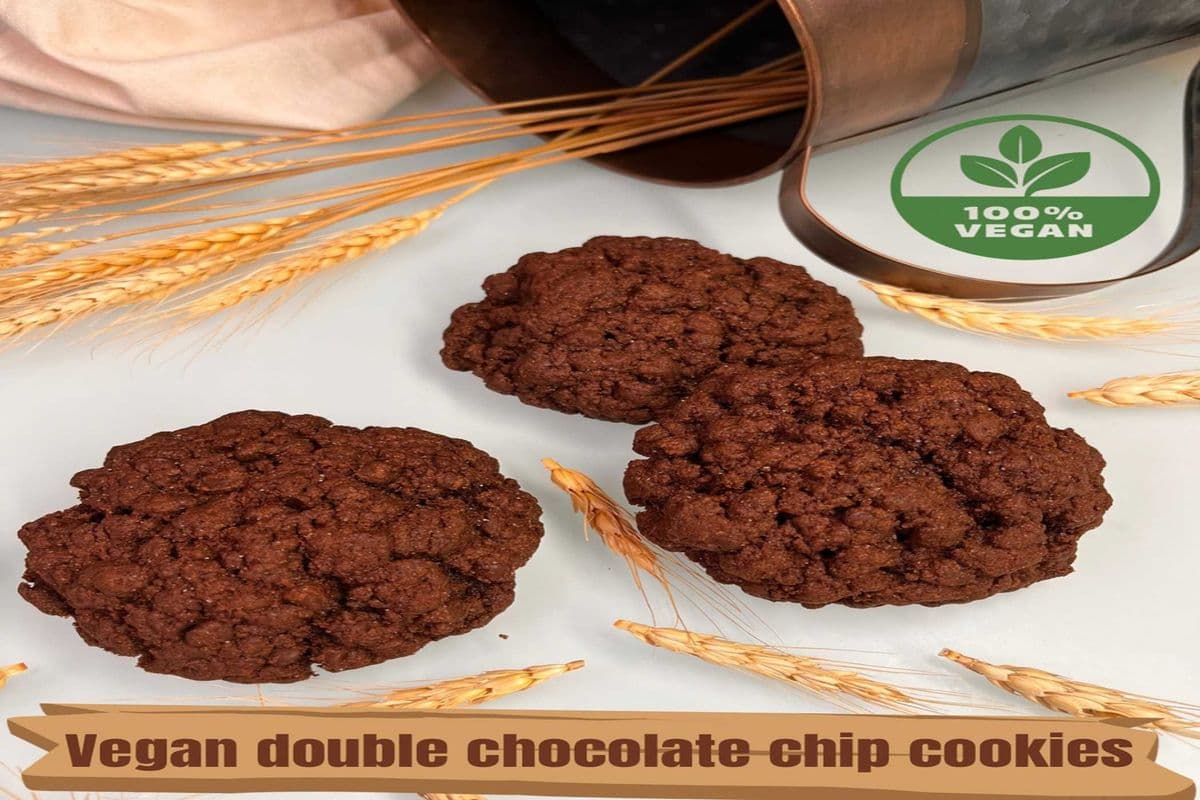 Vegan Double Chocolate Chip Cookies