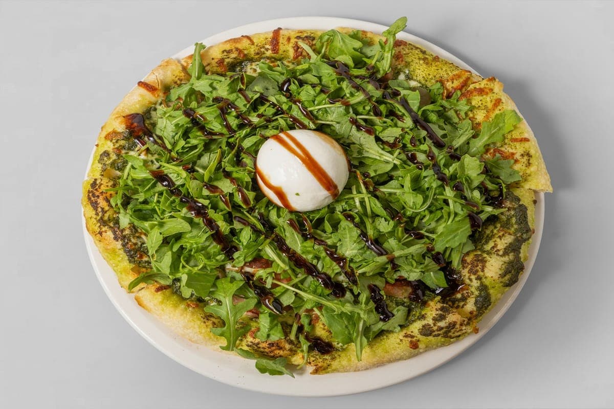 Burrata and Mortadella Pizza