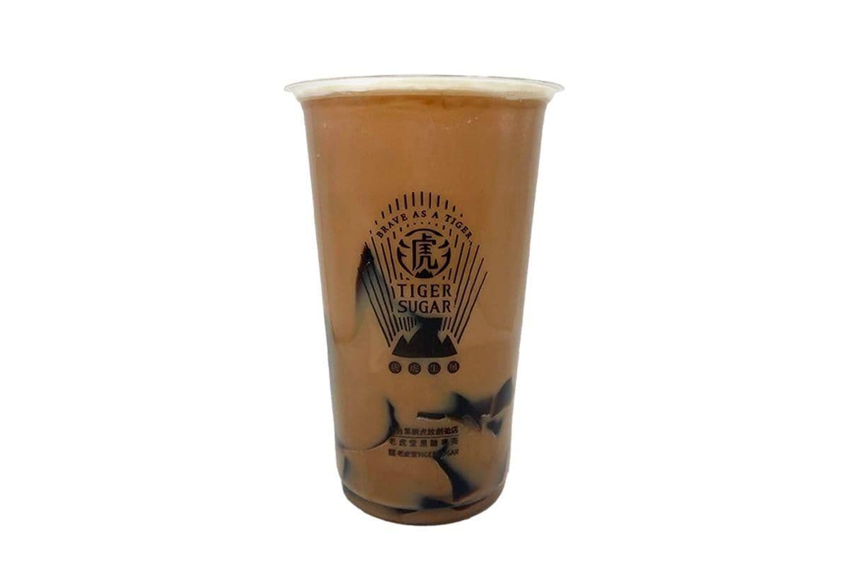 Roasted Milk Tea/w Grass Jelly / 燒仙草烘焙奶茶