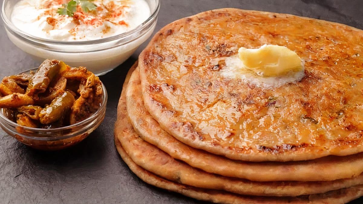 Gobbi Parantha with Boondi Raita