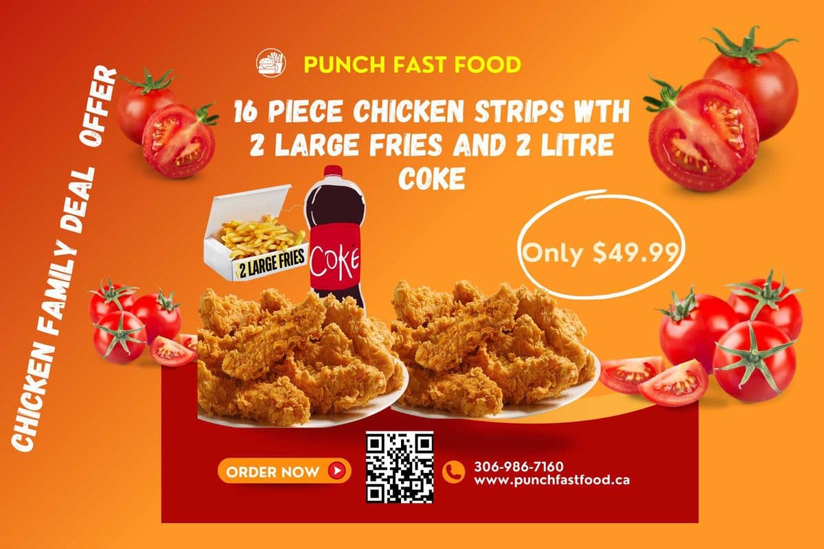 16 Pieces Chicken Strips Family Combo