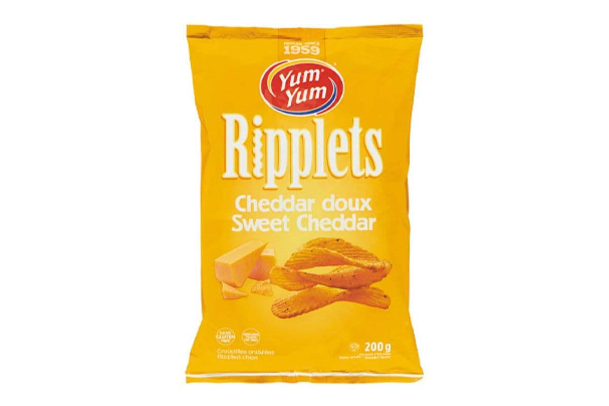 Yum Yum Ripplets Cheddar 200g