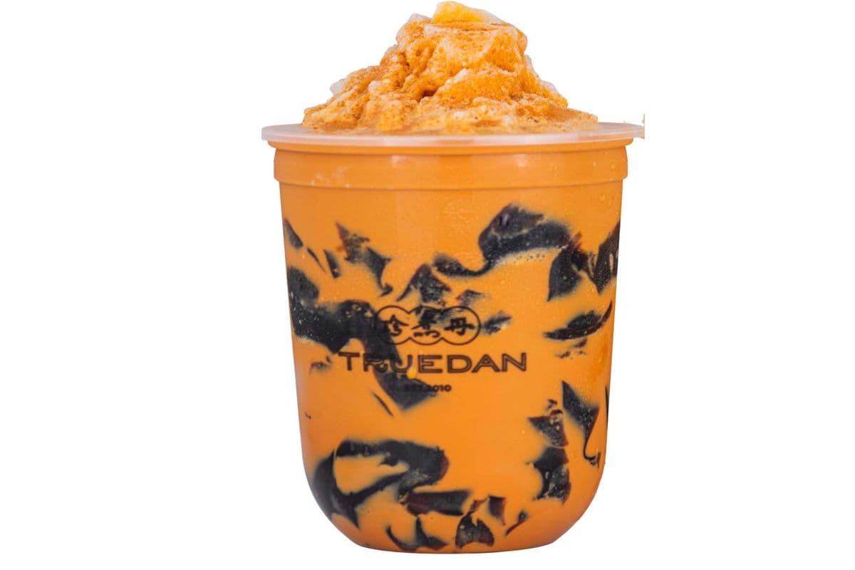 Thai Milk Tea Smoothie with Grass Jelly (M)