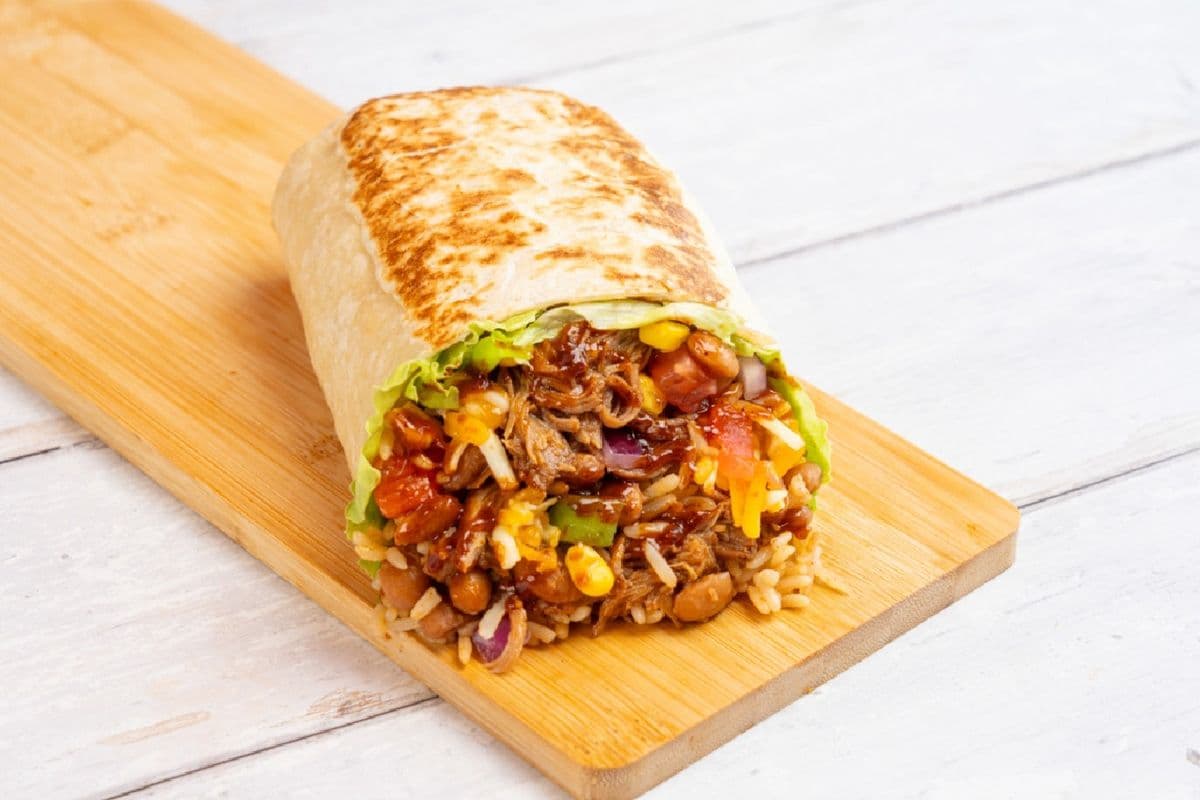 Burrito au porc effiloché sans gluten / Gluten-Friendly Pulled Pork Burrito