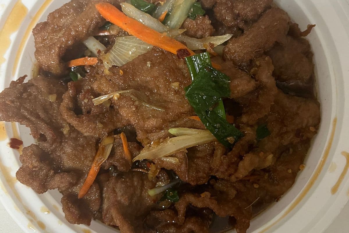 Dry Szechuan Chili Ginger Beef羗牛片