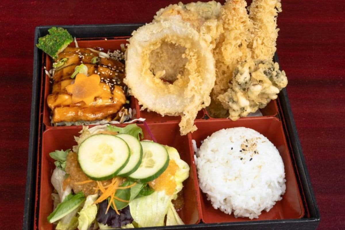 Salmon Teriyaki + Tempura