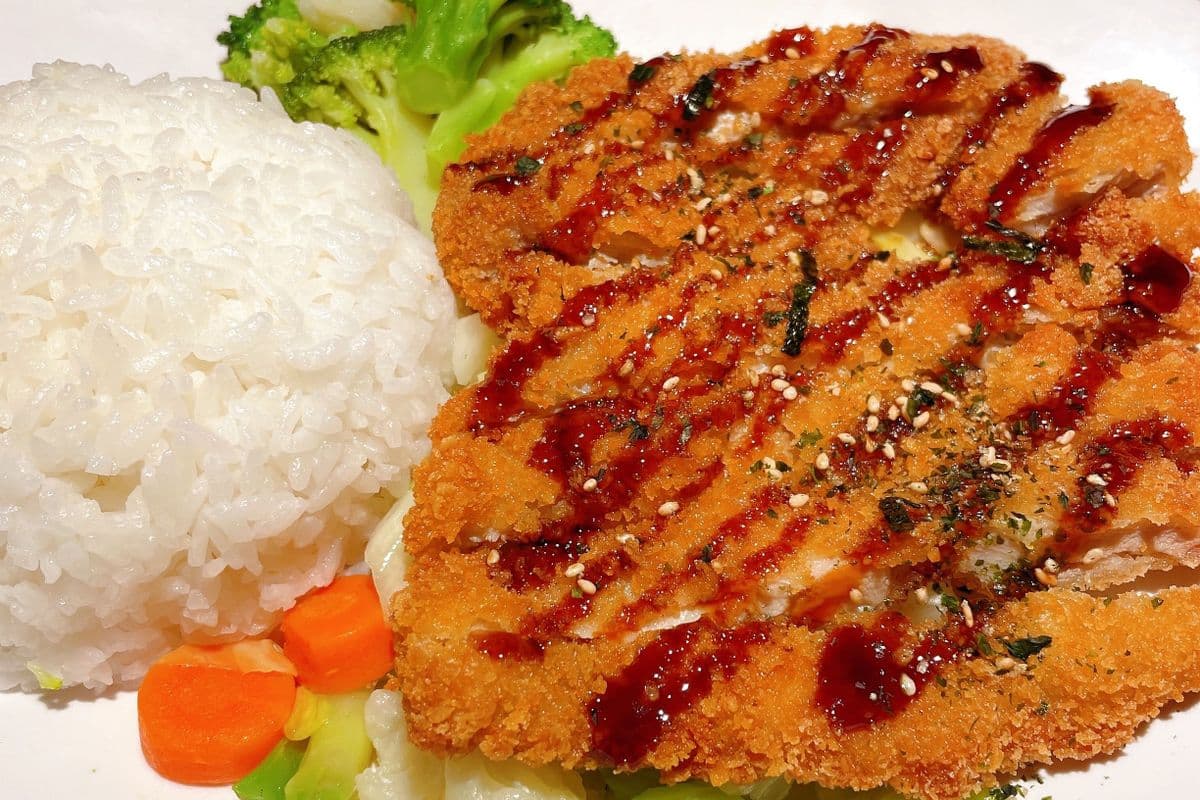 Chicken Katsu with Rice and Veggie