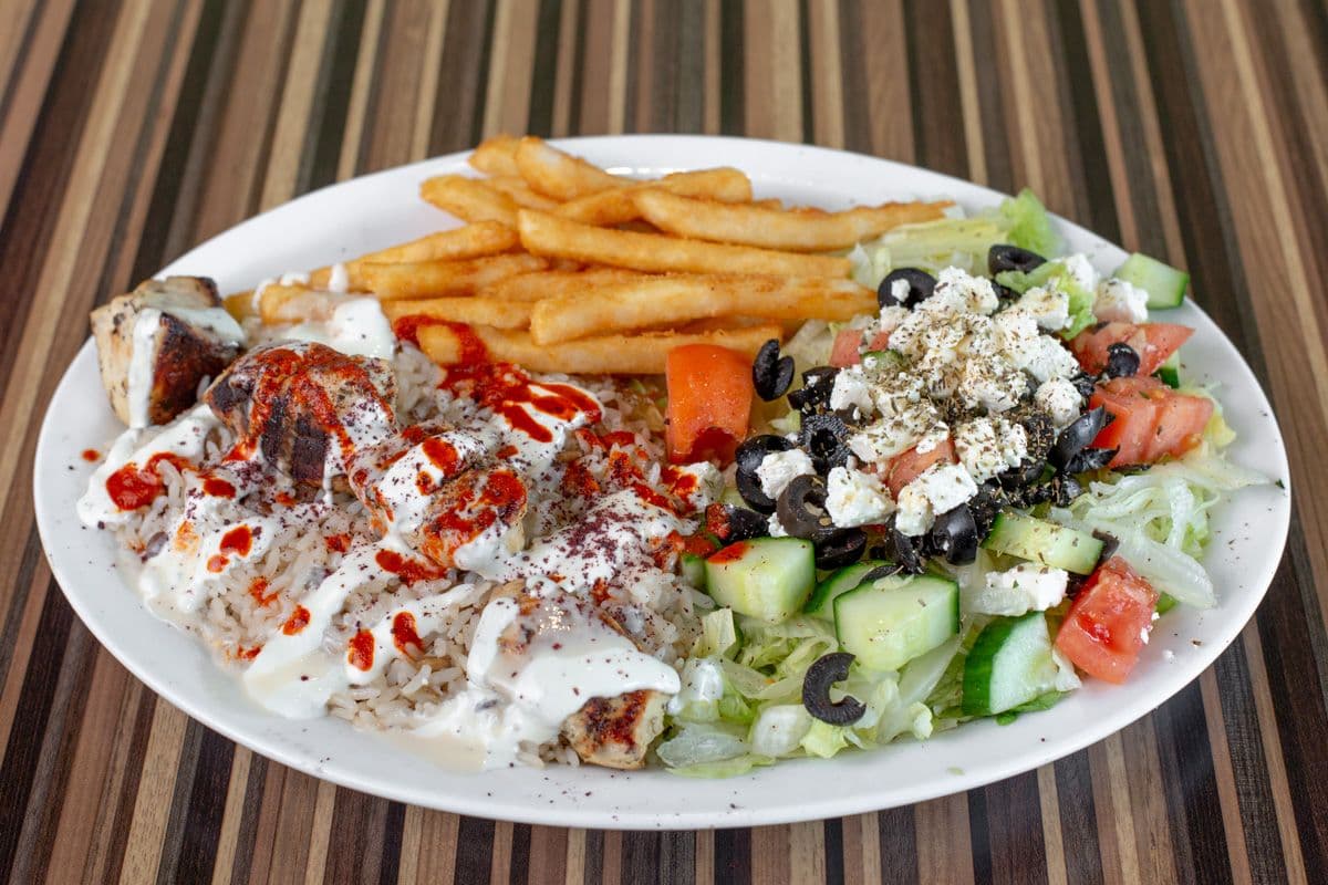 Chicken Souvlaki Platter