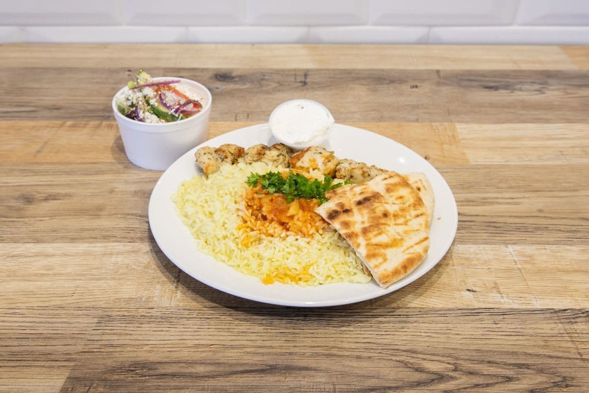 Chicken Souvlaki Plate
