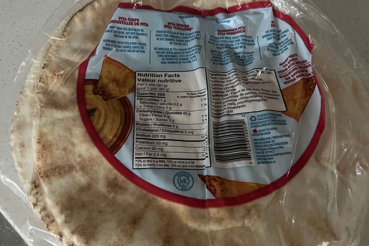 Bag of pita