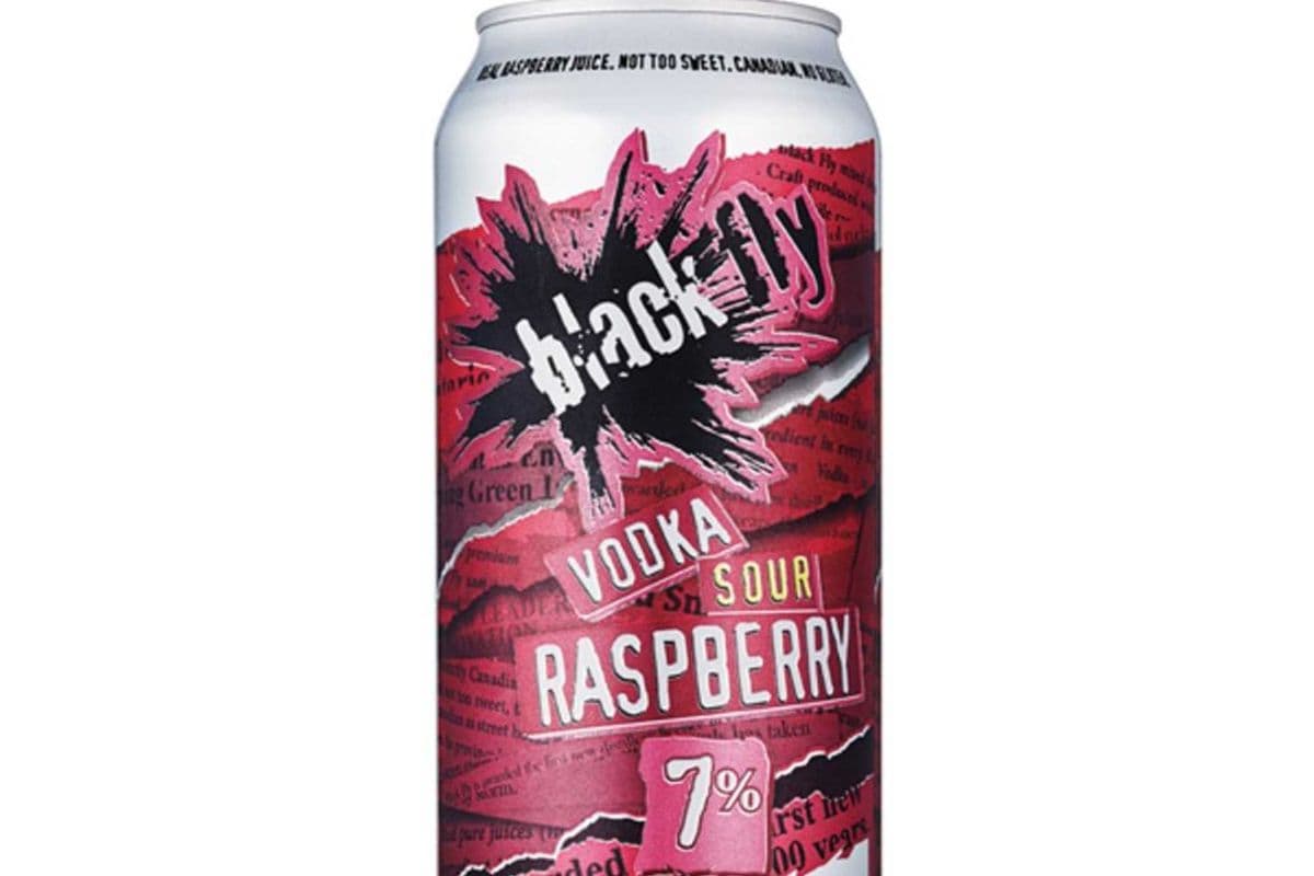 Black Fly Vodka Crushed Sour Raspberry (1 x 473 ml Can)