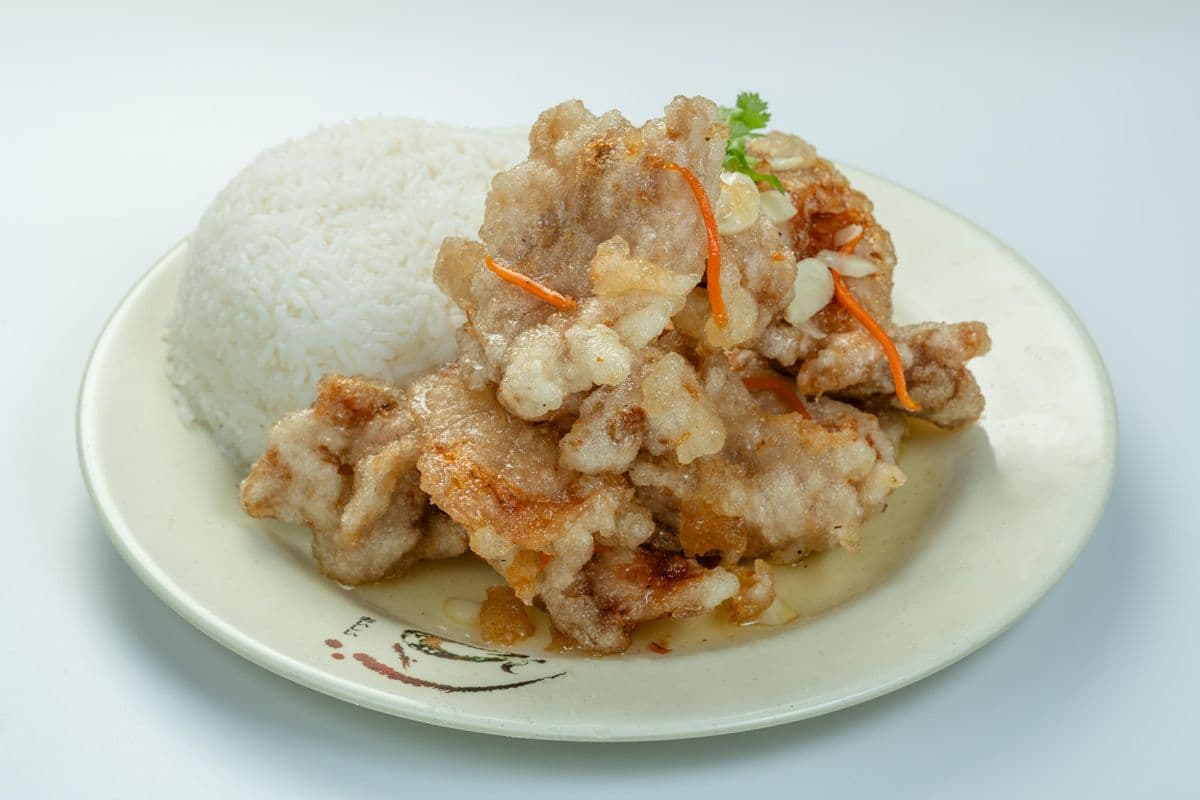 Crispy Sweet Sour Pork Combo w/Rice (套餐)鍋包肉配飯 送可乐