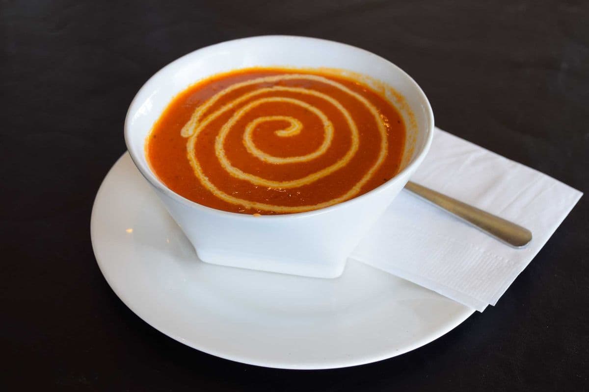 Roasted Red Peppers and Tomato Soup Bowl