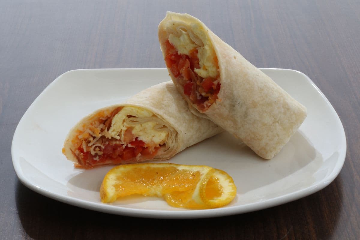 Cheesy Egg and Bacon Wrap