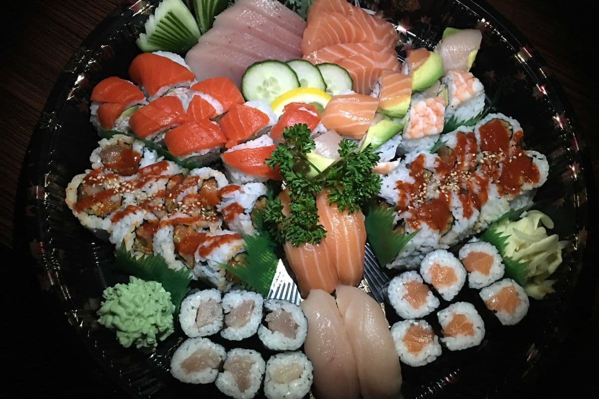 Tray E (Salmon and Rolls) (56 pcs)