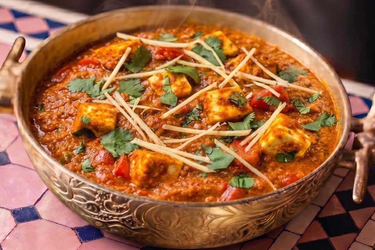 COMBO PANEER TIKKA MASALA WITH PLAIN BASMATI RICE AND GARLIC NAAN