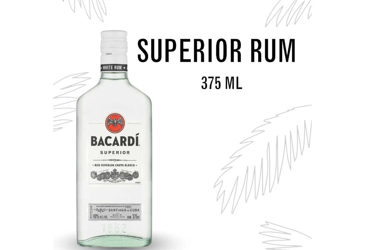 Bacardi White Rum 375ML (1 x 375 ML)
