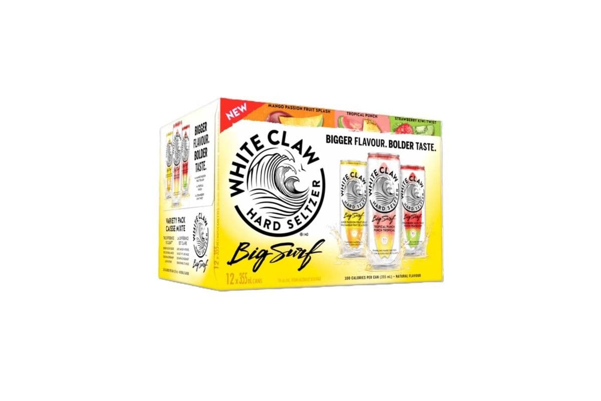 WHITE CLAW BIG SURF VARIETY PACK 12PK (1 x 12x355mL)