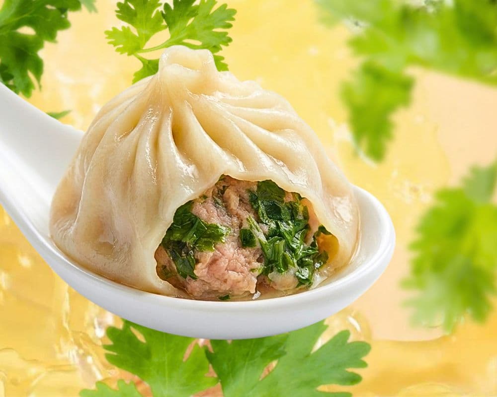 14. Juicy Pork & Coriander Dumpling / Porc & Coriandre Xiao Long Bao