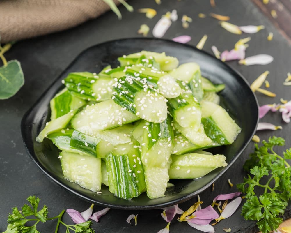 Cucumber Salad with Garlic and Soy Sauce