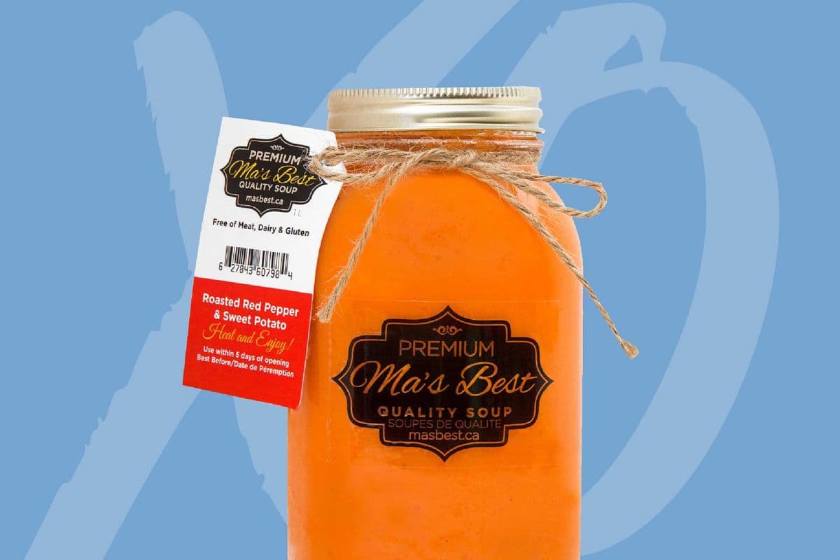 Ma's Best Roasted Red Pepper and Sweet Potato Soup