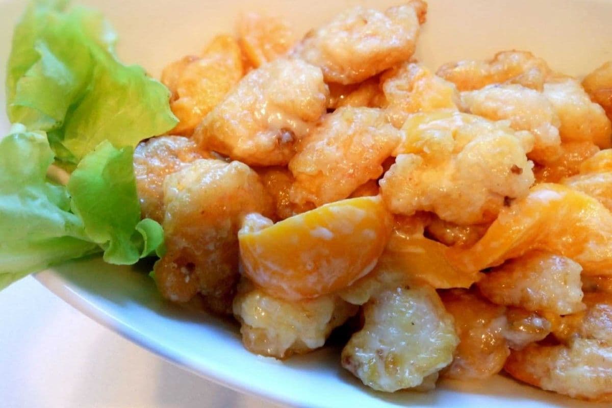 13. Mayo Peach Shrimp