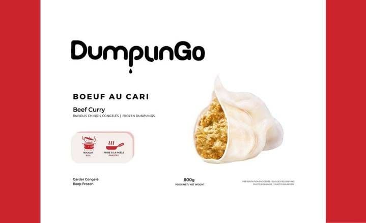 FD06-Beef & Curry Frozen Dumplings (800g) / Boeuf & Cari Dumpling Congelée(800g)/