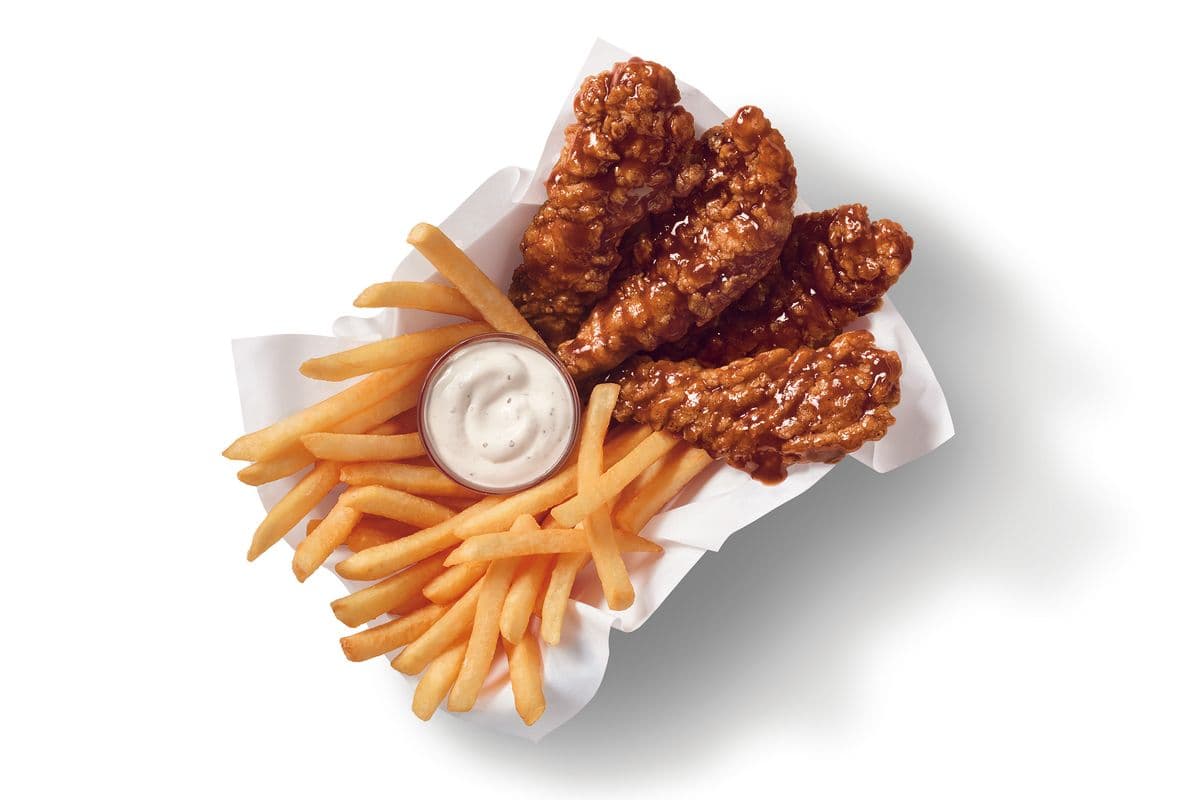 Honey BBQ Glazed Sauced & Tossed Chicken Strip Basket