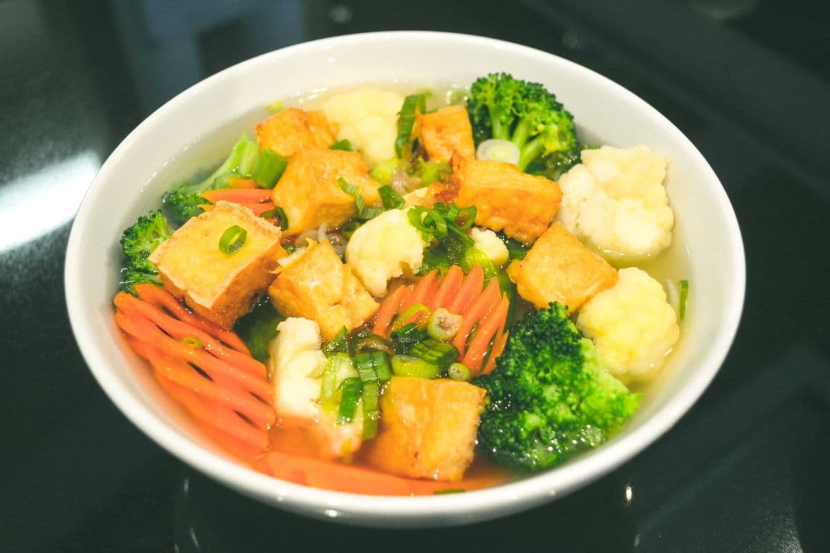 76. Vegetable Tofu Noodle Soup