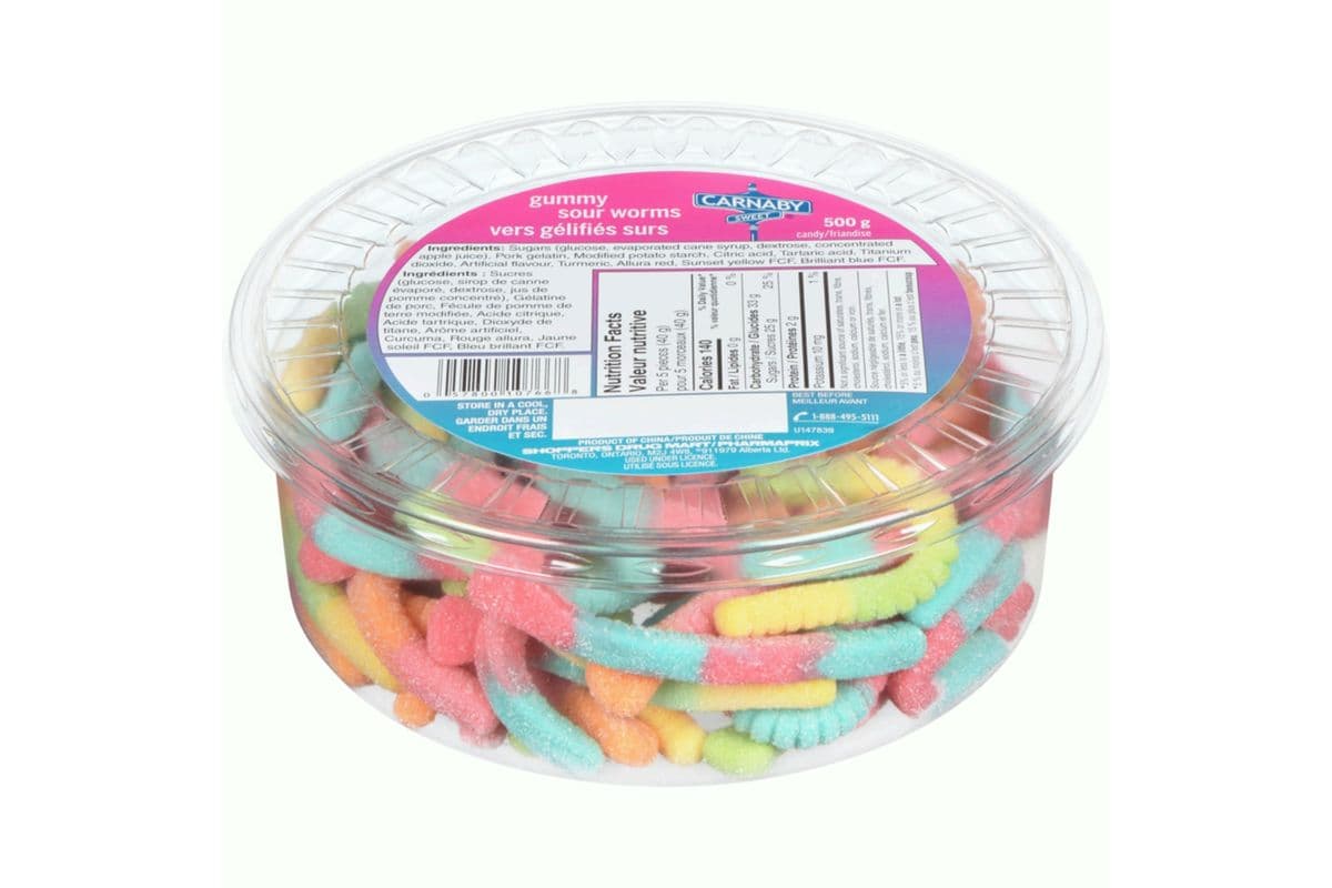 Carnaby Gummy Sour Worms (500g)