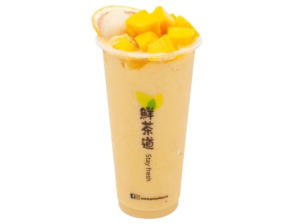 M4 Frappé glacé mangue fraîche, litchi et pomelo / Fresh Mango Lychee Grapefruit Slush