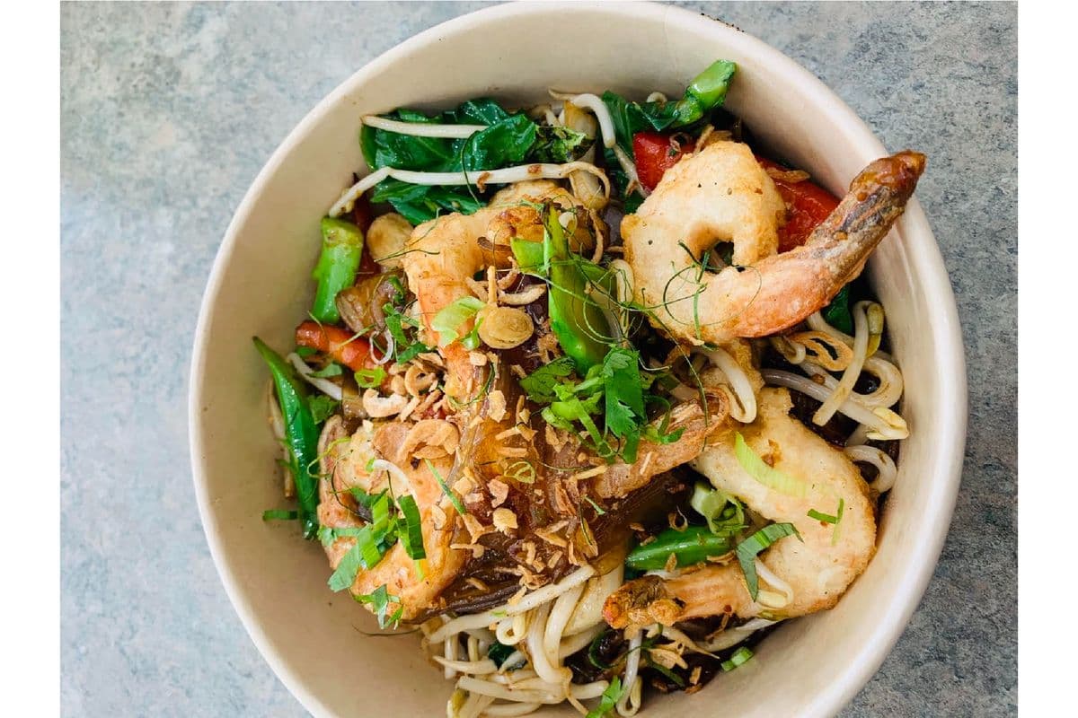 Pad Kee Mao Black Tiger Prawns