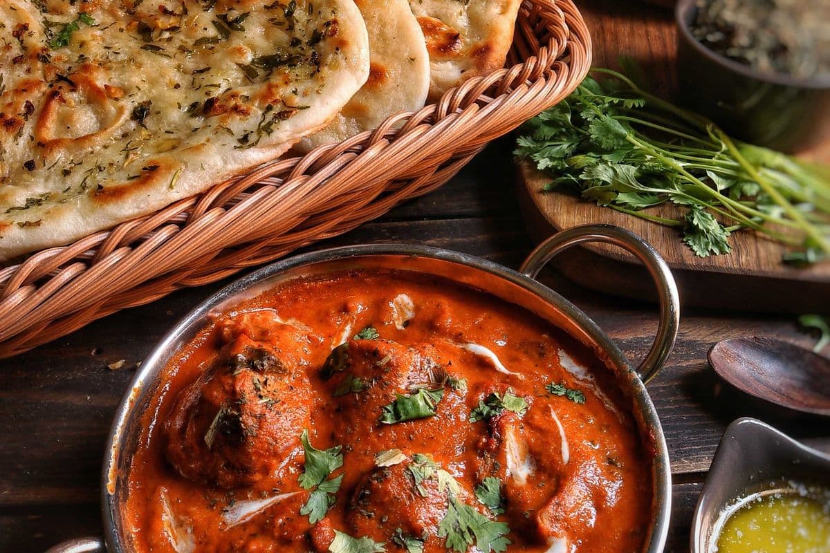 Butter chicken with Naan