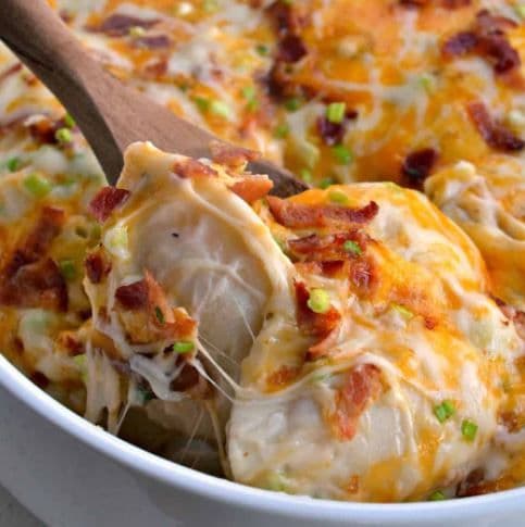 High End Bistro Cheesy Perogies Casserole
