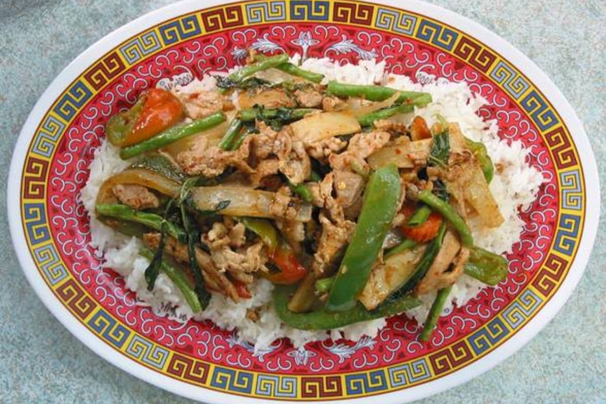 Riz au Poulet Cari et Lait de Coco / Rice with Chichen in Red Curry & Coconut Milk