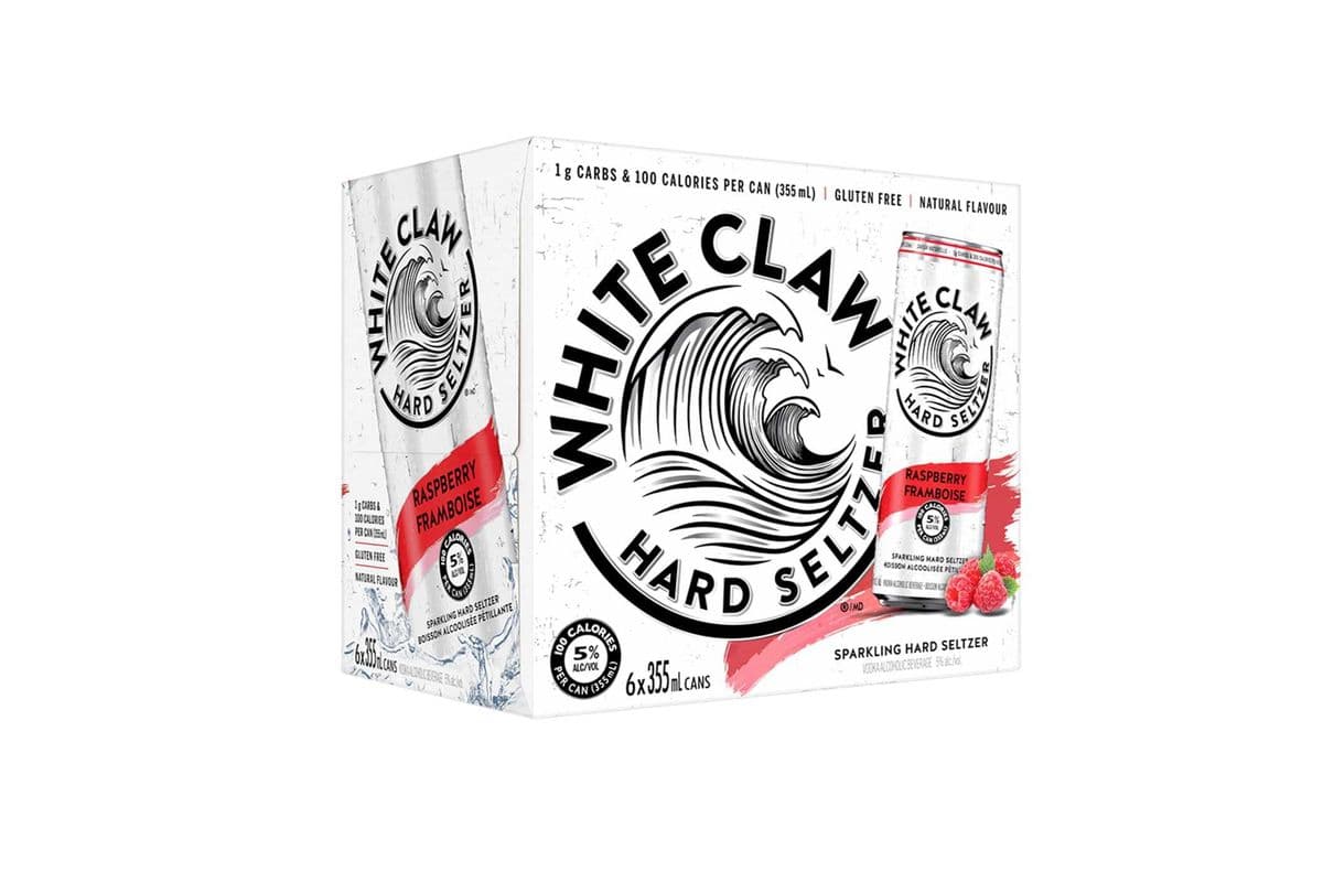 845712. WHITE CLAW RASPBERRY (6 x 355ML (CANS))