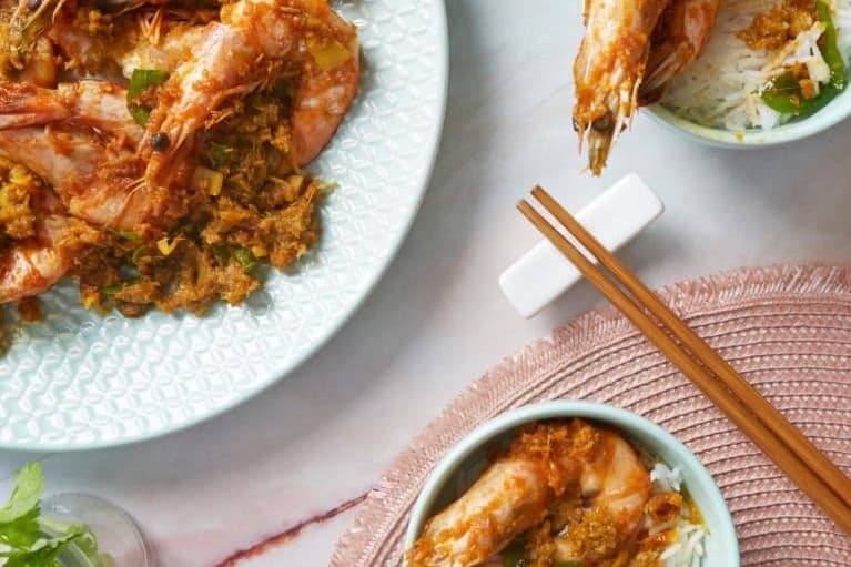 Braised Shrimp with Cream 奶油甘香虾
