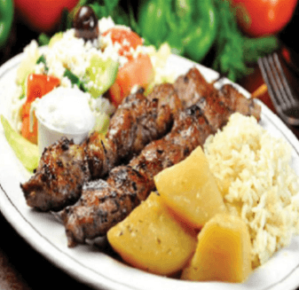 Chicken Souvlaki Dinner Plate (2 pcs)