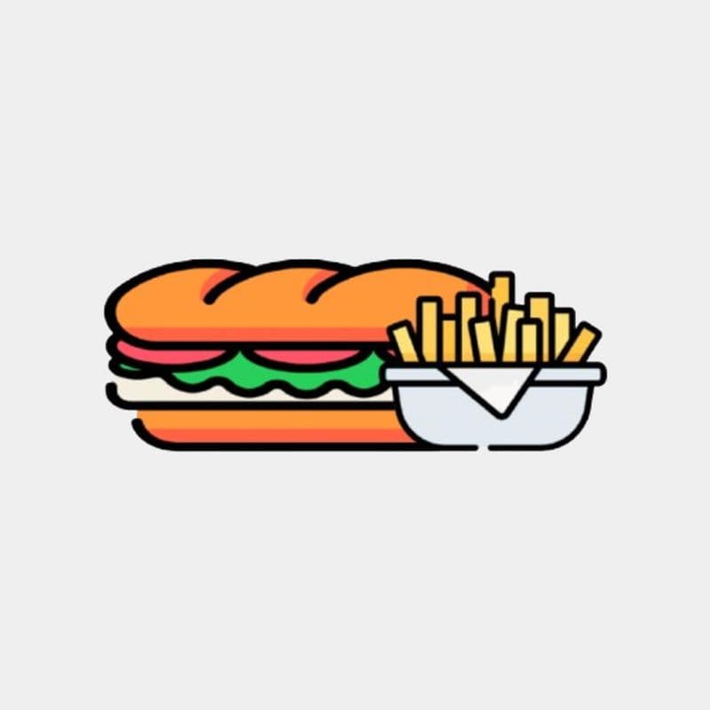 Spécial 2# 1 Sous-marin 10" + 1 patates frites / Special 2# 1 Submarine 10" + 1 French Fries