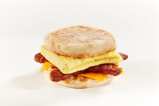 Tempeh Bacon + JUST - Eng. Muffin / Tempeh Bacon + JUST - Eng. Muffin