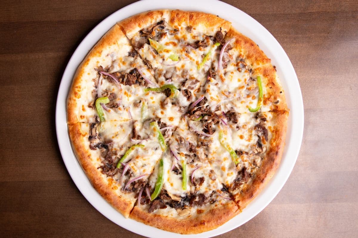 Small Steak Mushroom Melt Pizza
