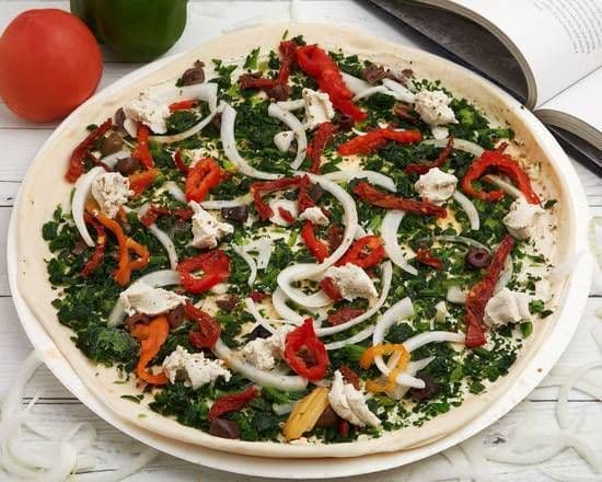 Pizza moyenne végétalienne 12" grecque / Medium 12" Vegan Greek Pizza