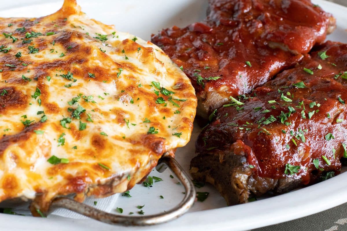 BBQ Ribs and Lasagna